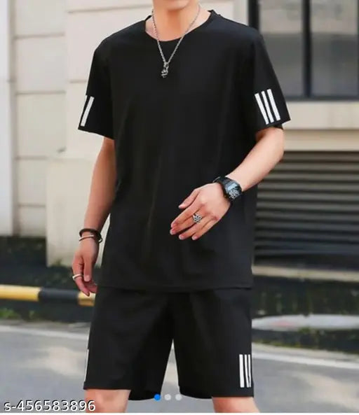 Men T-Shirt And Short Combo (Yellow)
