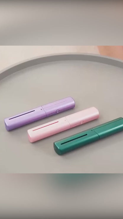 Meneflix Portable Mini Hair Straightener Cordless Rechargeable Mini Adjustable Hair Straightener Hot Comb